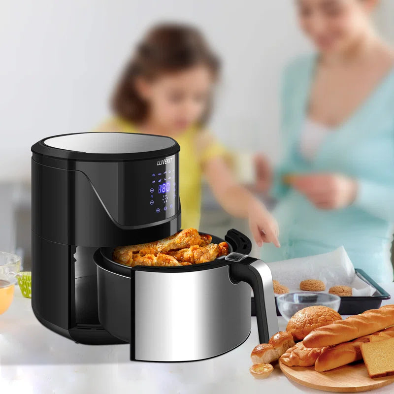 7L Large Air Fryer, Family Size Hot Air Fryer 1800W Digital Touchscreen with 10 Presets, Removable Basket, Timer & Temperature Control for Oil Free & Low Fat Healthy Cooking