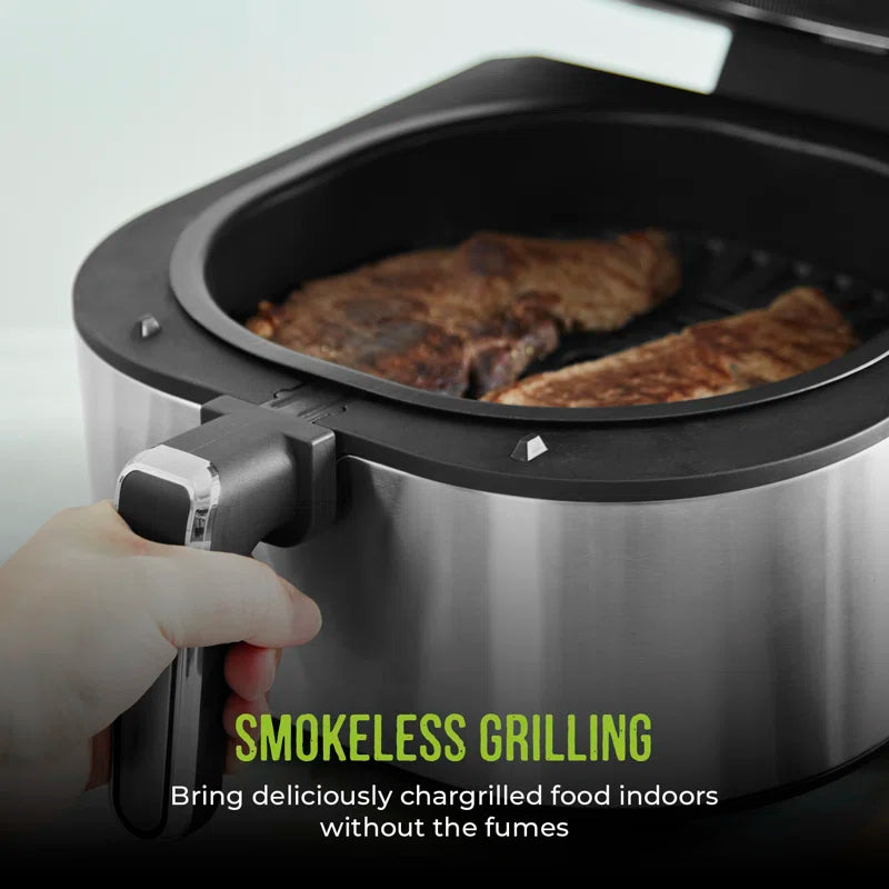 T17131 Vortx 5 in 1 Air Fryer and Grill with Crisper, 5.6L, Black
