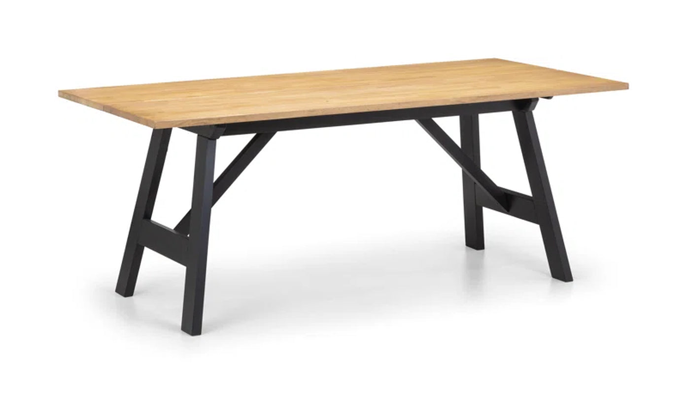 Mulford 6 - Person Rubberwood Solid Wood Dining Set