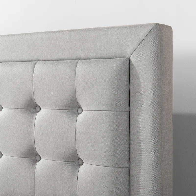 Cassat Upholstered Bed Frame with Button Tufted Headboard