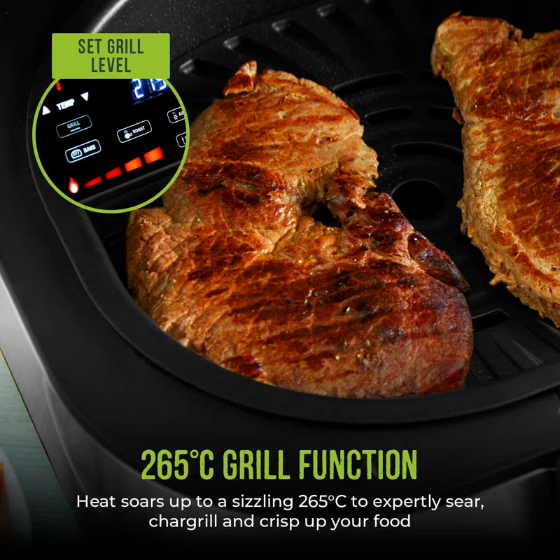 T17131 Vortx 5 in 1 Air Fryer and Grill with Crisper, 5.6L, Black