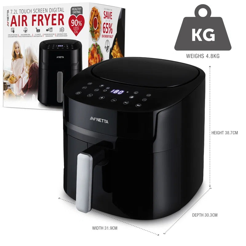 7.2L Digital Air Fryer with 60 Minute Timer - 1800W