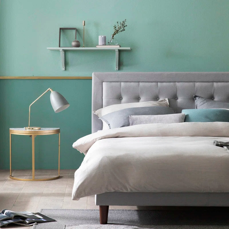 Cassat Upholstered Bed Frame with Button Tufted Headboard