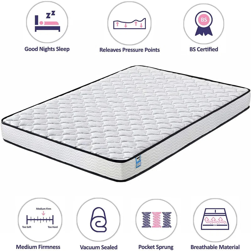 Comacho Upholstered Ottoman Storage Bed with Mattress