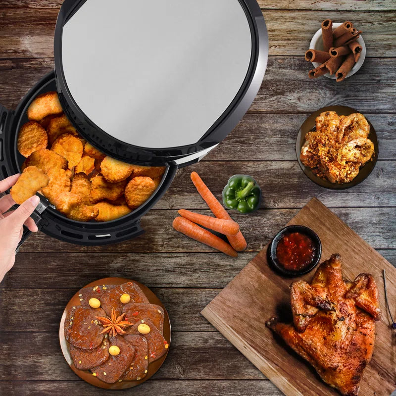7L Large Air Fryer, Family Size Hot Air Fryer 1800W Digital Touchscreen with 10 Presets, Removable Basket, Timer & Temperature Control for Oil Free & Low Fat Healthy Cooking