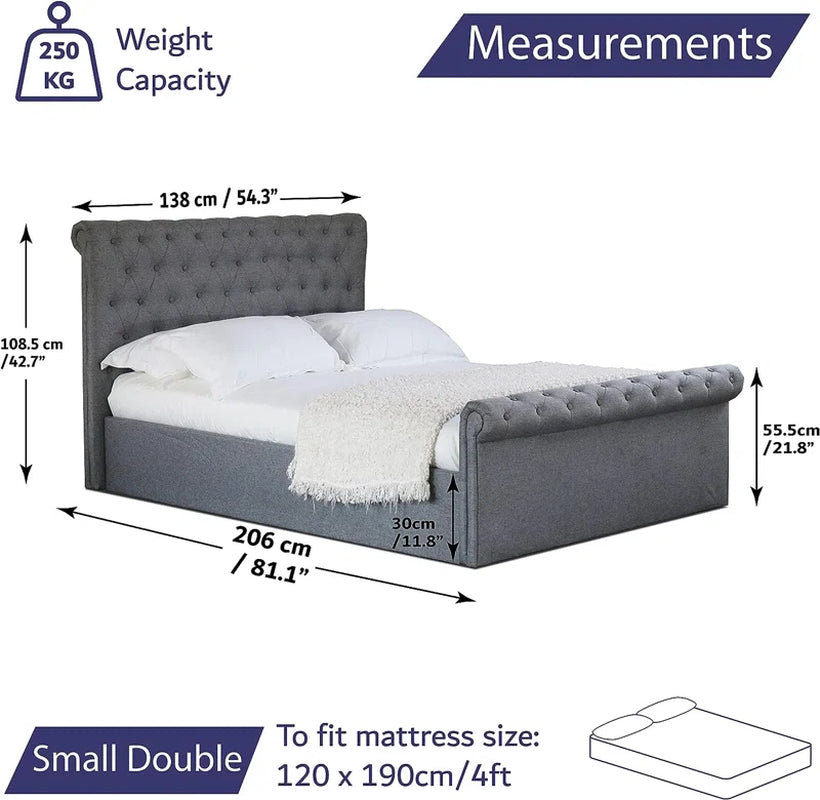 Edgehill Upholstered Ottoman Storage Bed with Mattress