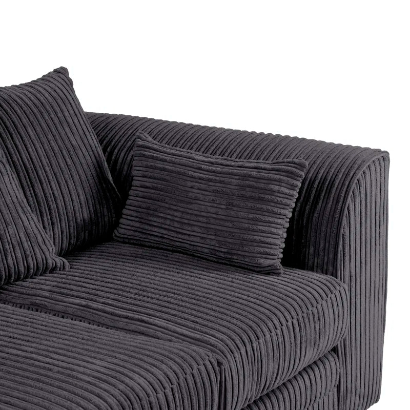 Moana 3 - Piece Upholstered Corner Sofa Chaise with Ottoman