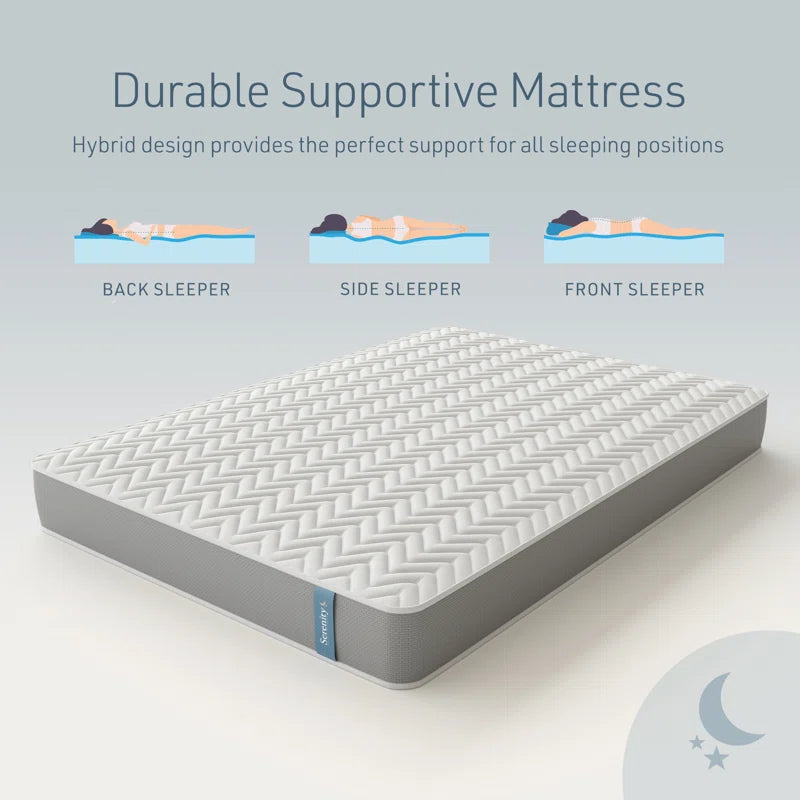 Adamine Serenity Coil Spring and Comfort Foam Hybrid Mattress