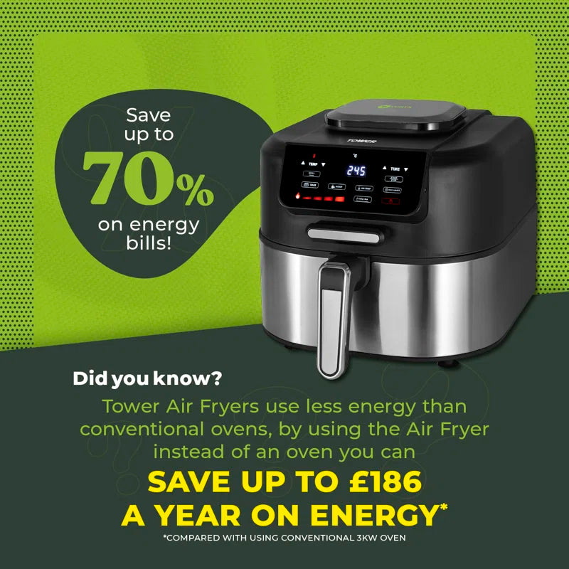 T17131 Vortx 5 in 1 Air Fryer and Grill with Crisper, 5.6L, Black