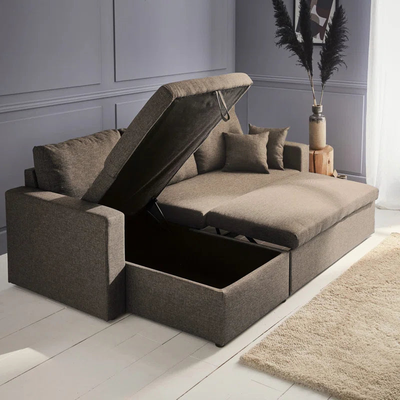 Narcisco 3 Seater Modular Corner Sofa Bed with Storage