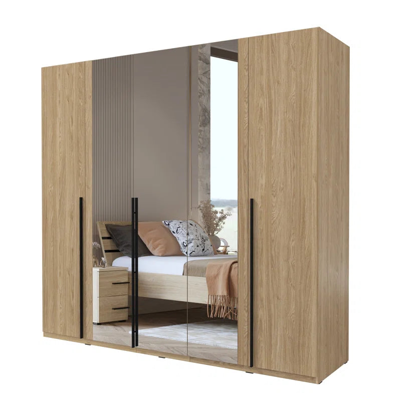 Mathyus 5 Door Manufactured Wood Wardrobe Self-Assembly
