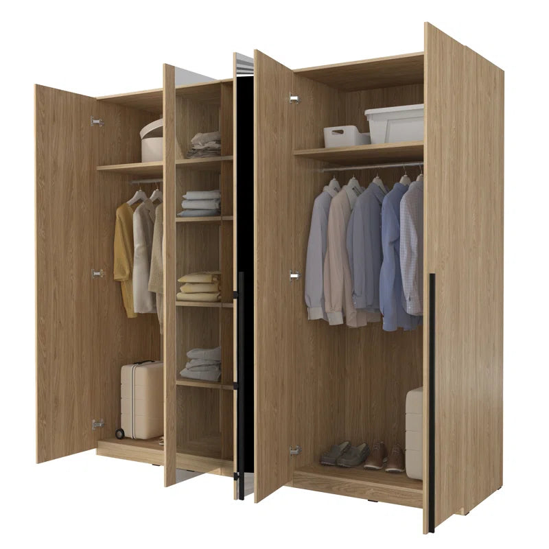 Mathyus 5 Door Manufactured Wood Wardrobe Self-Assembly