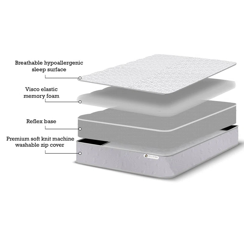Pureflex Luxury Memory Foam Mattress 8 Inch 20 Cm Deep