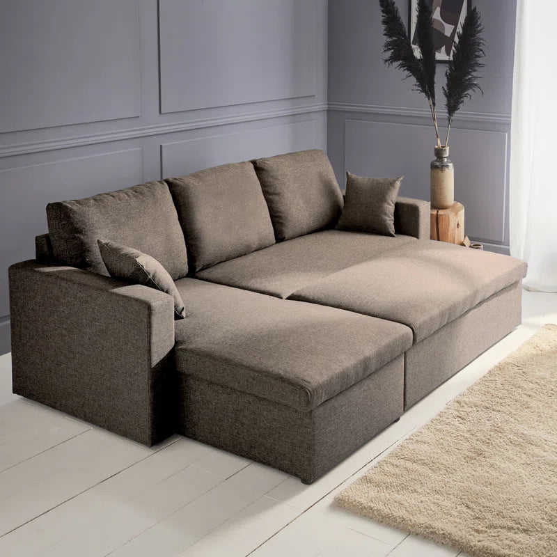 Narcisco 3 Seater Modular Corner Sofa Bed with Storage