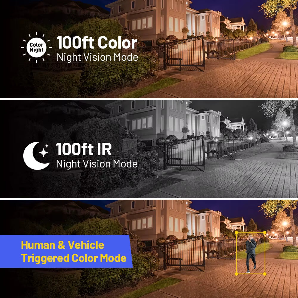 12MP Smart Dual Light Camera Kits Security Cam 8CH NVR 4PCS POE Camera Outdoor CCTV Video Surveillance Protection Camera