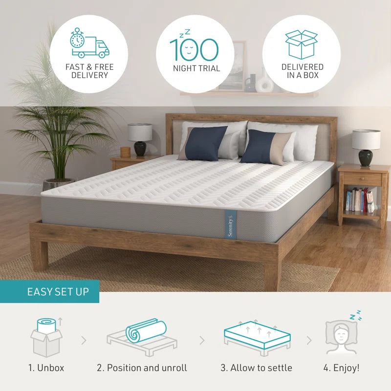 Adamine Serenity Coil Spring and Comfort Foam Hybrid Mattress