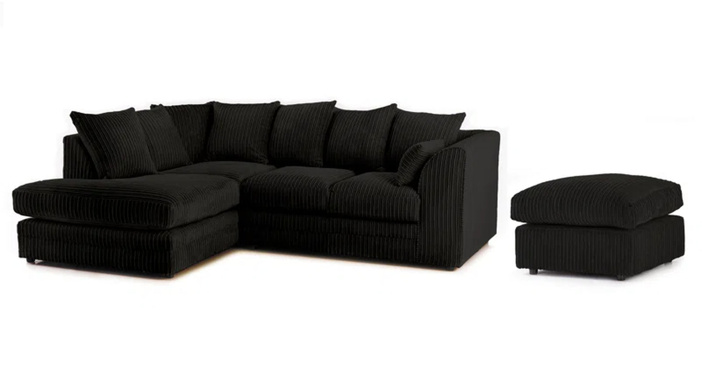 Moana 3 - Piece Upholstered Corner Sofa Chaise with Ottoman