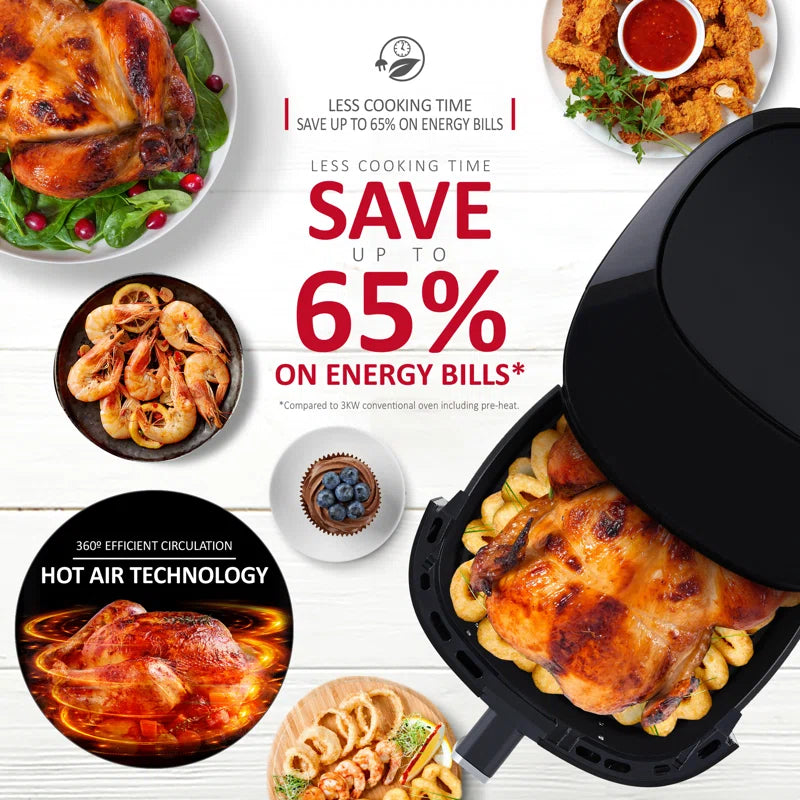 7.2L Digital Air Fryer with 60 Minute Timer - 1800W