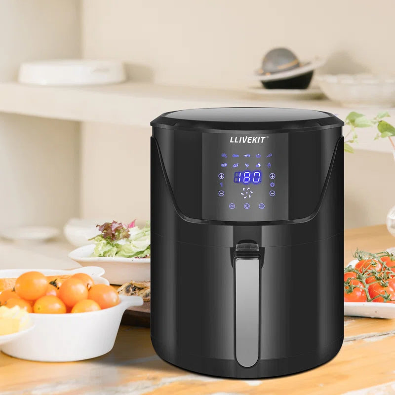 7L Large Air Fryer, Family Size Hot Air Fryer 1800W Digital Touchscreen with 10 Presets, Removable Basket, Timer & Temperature Control for Oil Free & Low Fat Healthy Cooking