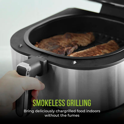 T17131 Vortx 5 in 1 Air Fryer and Grill with Crisper, 5.6L, Black