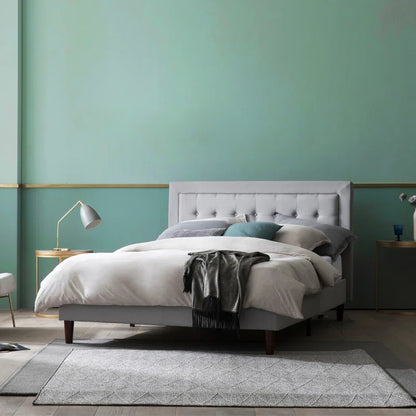 Cassat Upholstered Bed Frame with Button Tufted Headboard