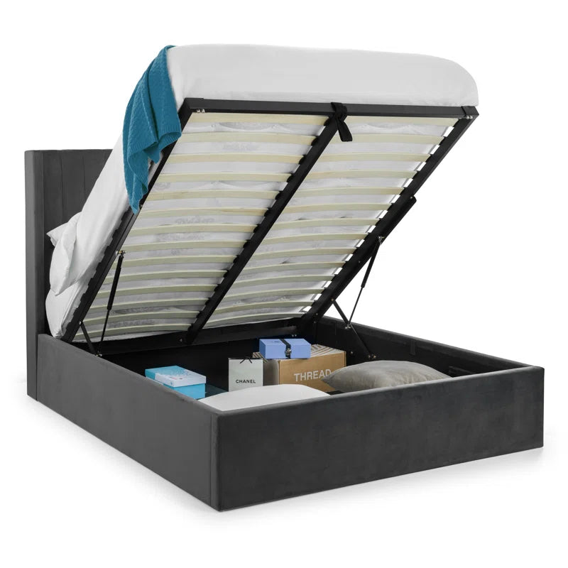 Bozrah Double (4'6) Upholstered Ottoman Bed with Mattress