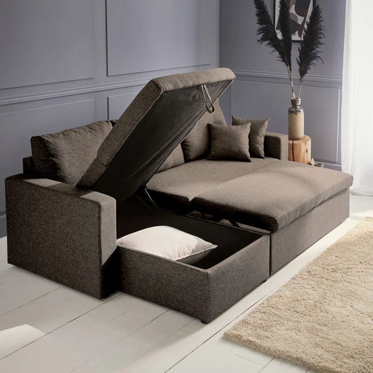 Narcisco 3 Seater Modular Corner Sofa Bed with Storage