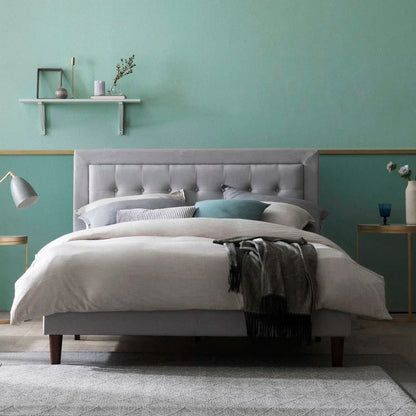 Cassat Upholstered Bed Frame with Button Tufted Headboard