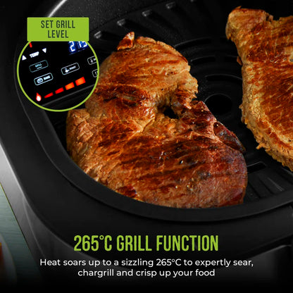 T17131 Vortx 5 in 1 Air Fryer and Grill with Crisper, 5.6L, Black