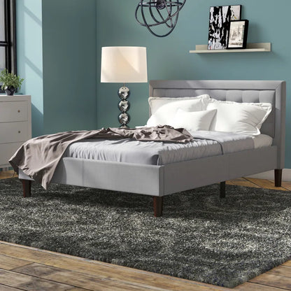 Cassat Upholstered Bed Frame with Button Tufted Headboard