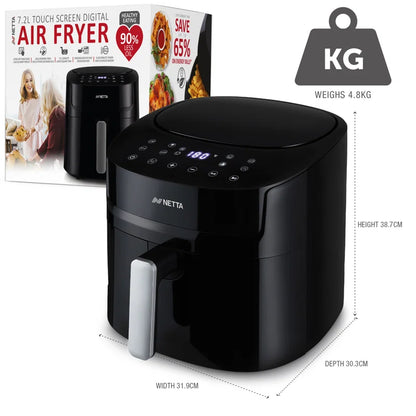7.2L Digital Air Fryer with 60 Minute Timer - 1800W