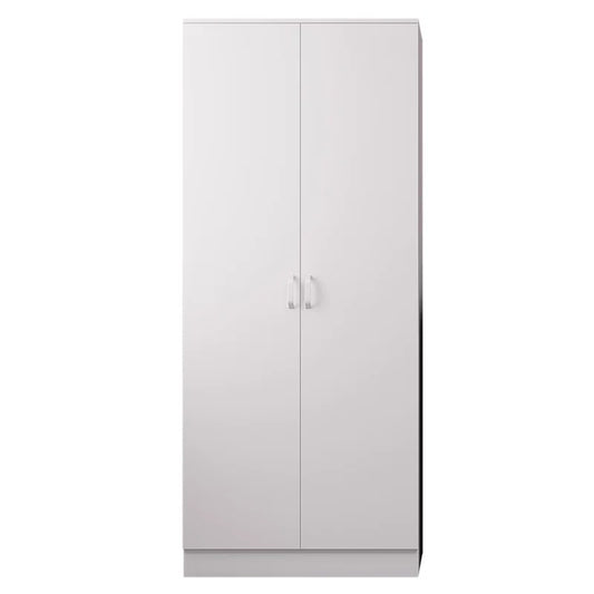 Lycinda 2 Door Double Wardrobe - Matt Finish, Scratch Resistant, Brushed Chrome Metal Handles