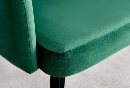 Adler Concrete Effect round Dining Table Set with Shelf & 4 Luxury Modern Velvet Dining Chairs