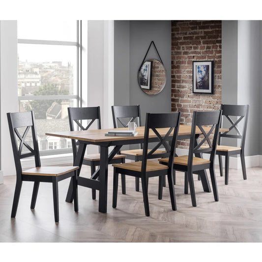 Mulford 6 - Person Rubberwood Solid Wood Dining Set