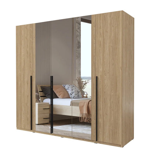 Mathyus 5 Door Manufactured Wood Wardrobe Self-Assembly