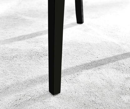 Industrial Design White & Grey Marble Effect Melamine Dining Table Set with 6 Button Velvet Chairs