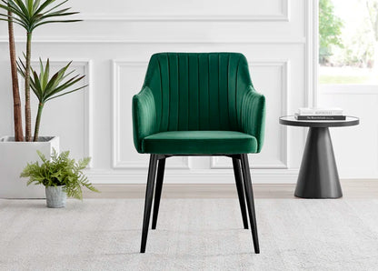 Adler Concrete Effect round Dining Table Set with Shelf & 4 Luxury Modern Velvet Dining Chairs