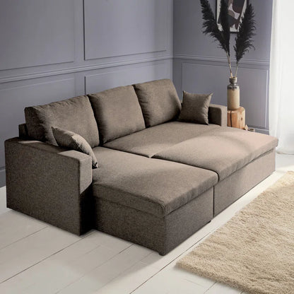 Narcisco 3 Seater Modular Corner Sofa Bed with Storage