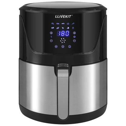 7L Large Air Fryer, Family Size Hot Air Fryer 1800W Digital Touchscreen with 10 Presets, Removable Basket, Timer & Temperature Control for Oil Free & Low Fat Healthy Cooking