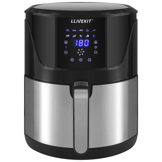 7L Large Air Fryer, Family Size Hot Air Fryer 1800W Digital Touchscreen with 10 Presets, Removable Basket, Timer & Temperature Control for Oil Free & Low Fat Healthy Cooking