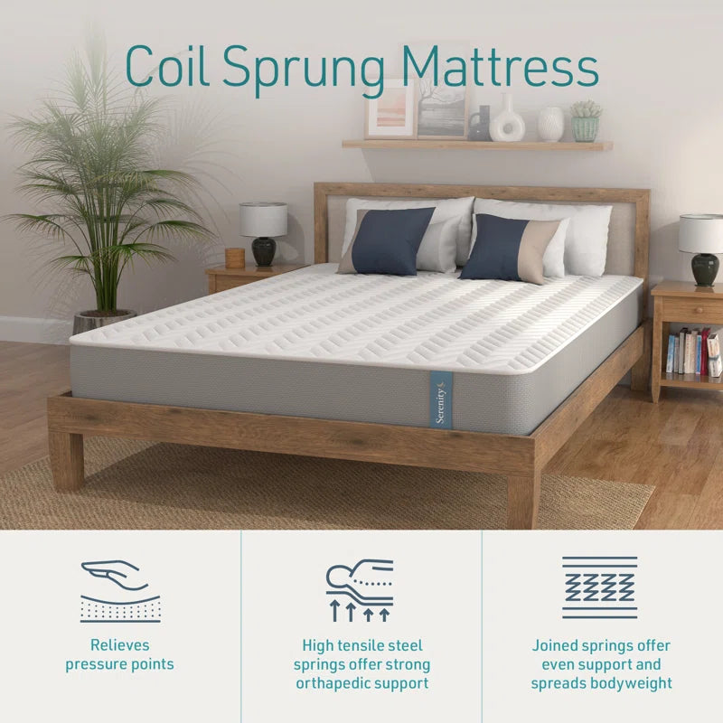 Adamine Serenity Coil Spring and Comfort Foam Hybrid Mattress